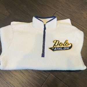 ⭐️Polo Ralph Lauren cream boy’s zip up fleece Age 8